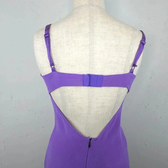 Bebe Lingerie Style Silk Slip Cocktail Dress sz S - Picture 2 of 9